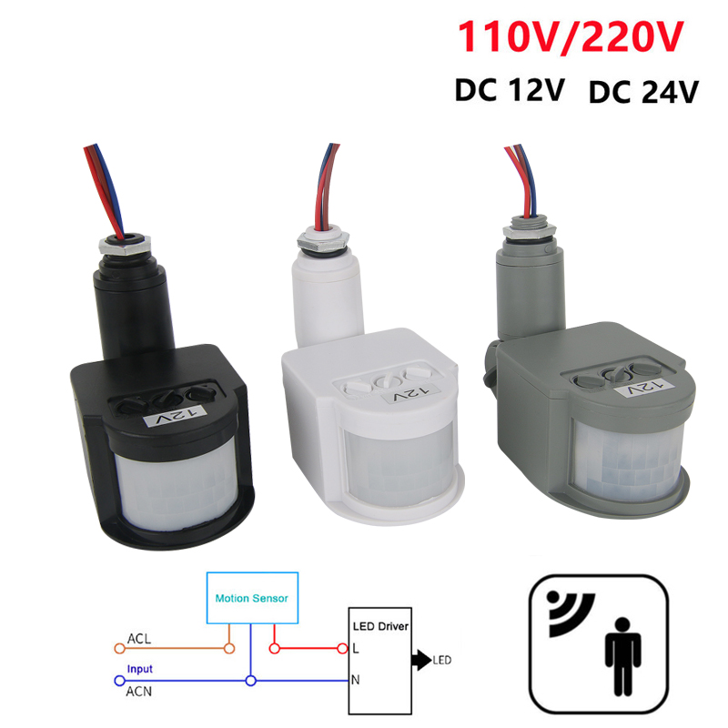 Outdoor Power Outlet Weatherproof - 12V hareket sensörü 220V/110V PIR hareket