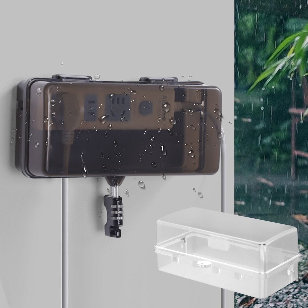 Outdoor Power Strip With Cover - Taşınabilir Plastik Priz Kutusu Hırsızlık Önleyici
