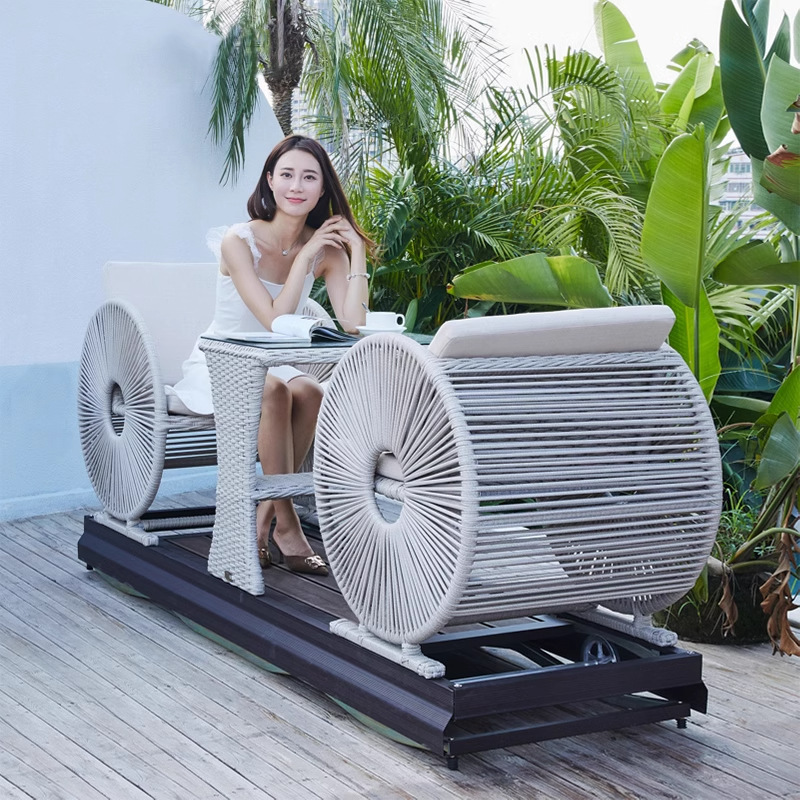 Outdoor Power Recliner - Modern Su Geçirmez Çift Tekerlekli Sallanan