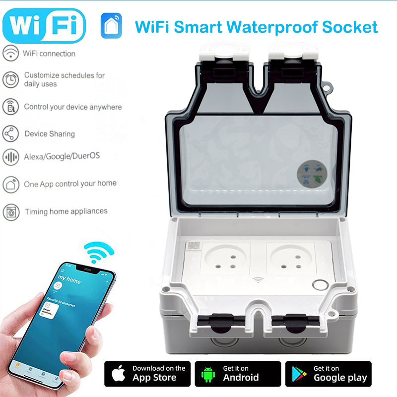 Outdoor Power Outlet Weatherproof - 16A Akıllı Soket IP66 Su Geçirmez
