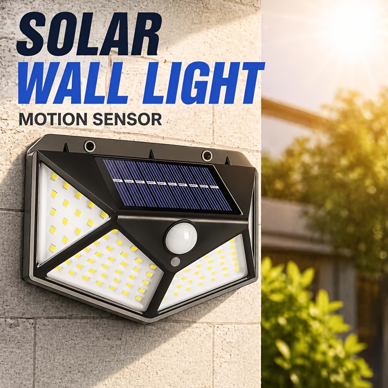 Outdoor Power Outlet Weatherproof - 100LED Güneş Enerjili Duvar Lambası Akıllı