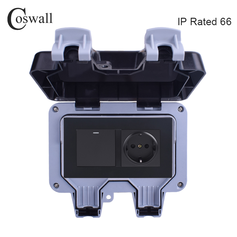 Coswall IP66 hava koşullarına  - Outdoor Power Outlet Weatherproof incelemesi ve fiyatı