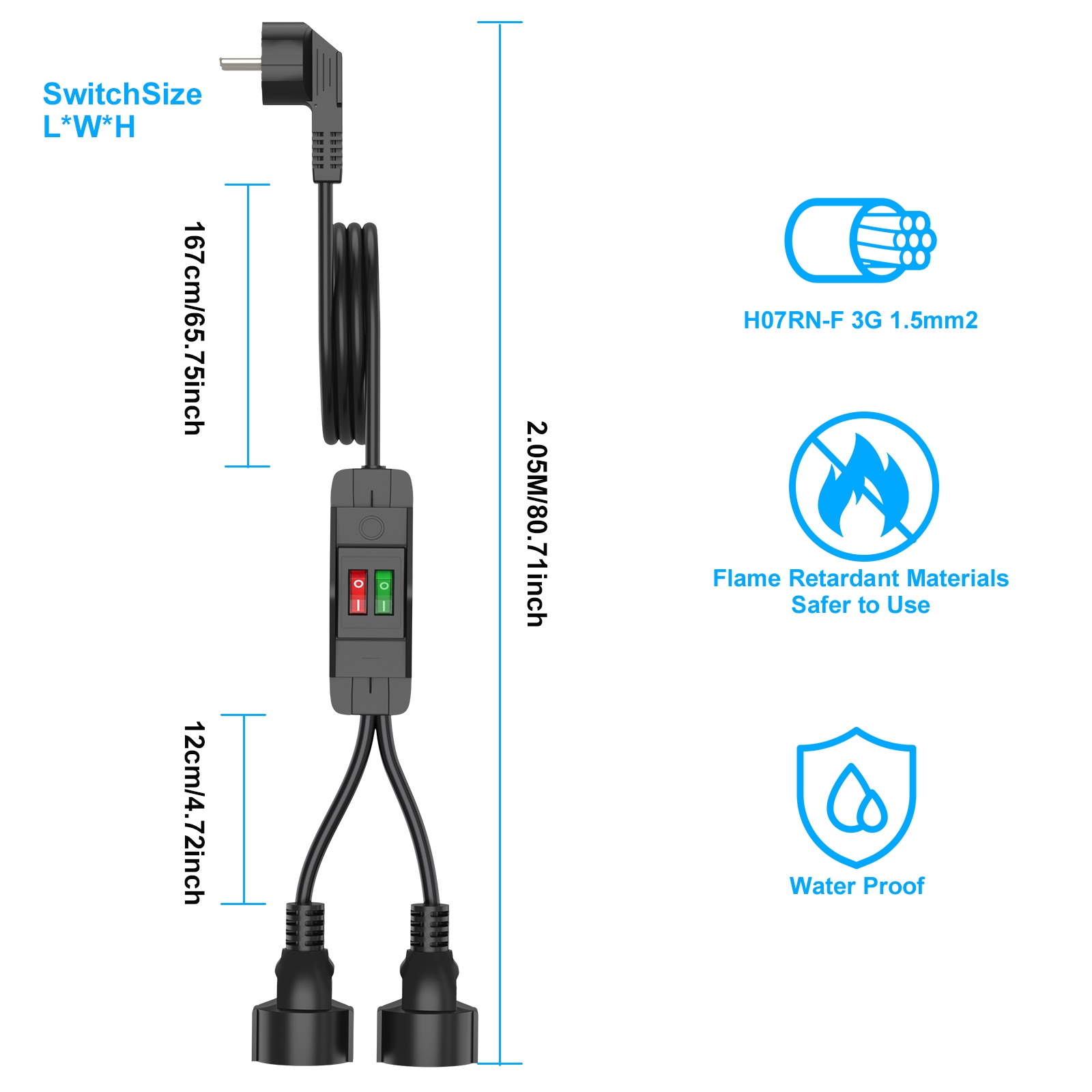 AB Fişi 40cm/2m Uzatma Kablosu - Outdoor Power Extension incelemesi ve fiyatı