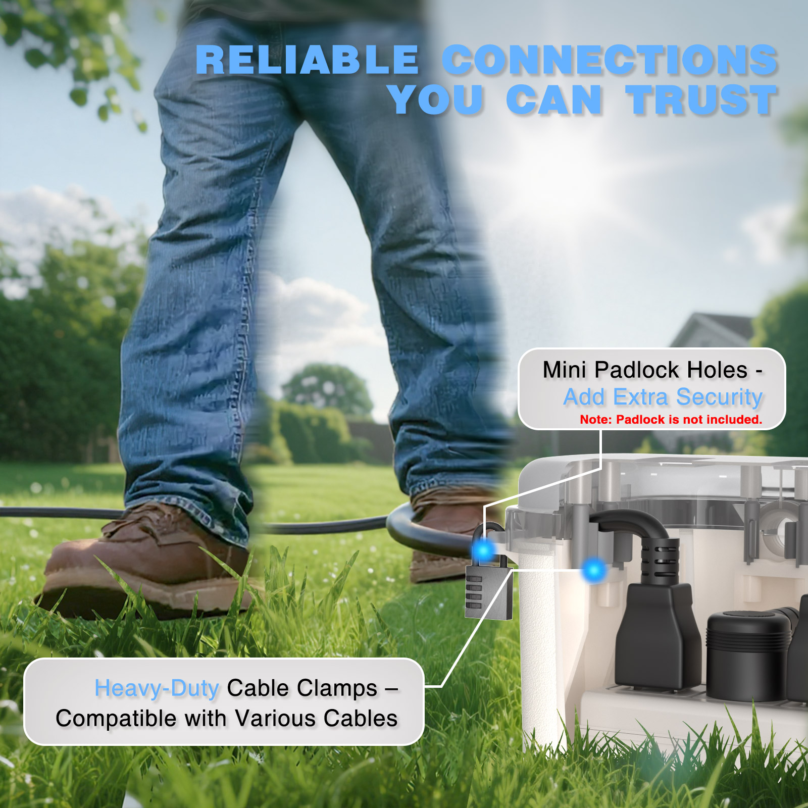 Hava koşullarına dayanıklı, şe - Outdoor Power Strip With Cover incelemesi ve fiyatı