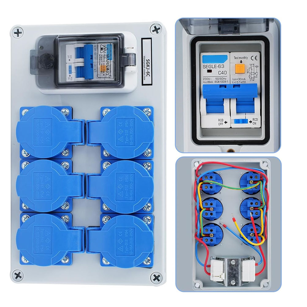 1PC IP54 Duvara Monte Edilen 6 - Outdoor Power Distributors incelemesi ve fiyatı